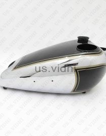 BSA B31 BLACK PAINTED CHROME GAS FUEL TANK WITH